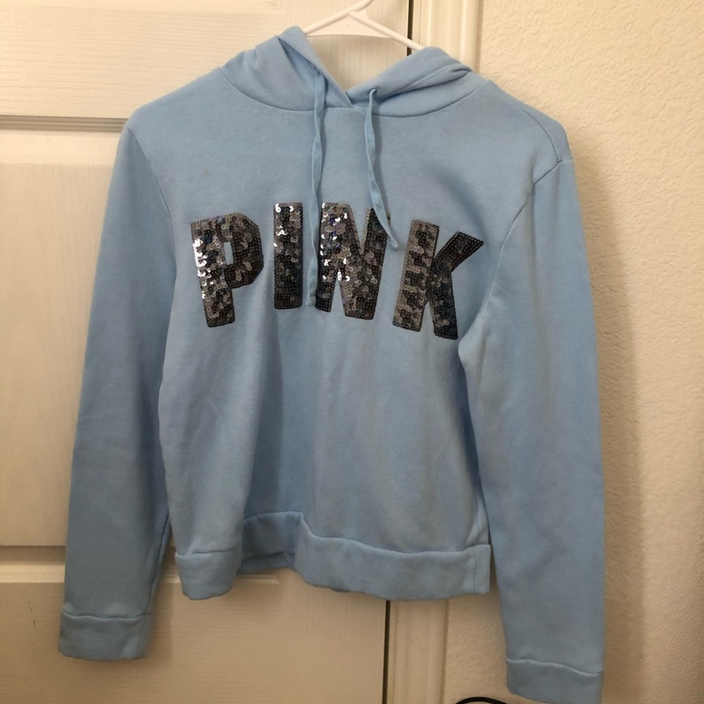 Victoria’s Secret PINK hoodie in light blue